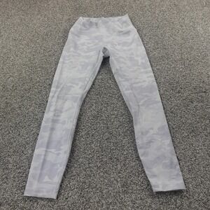 Lululemon Leggings Womens 8 Gray White Compression Wunder Under Gym Yoga Pants